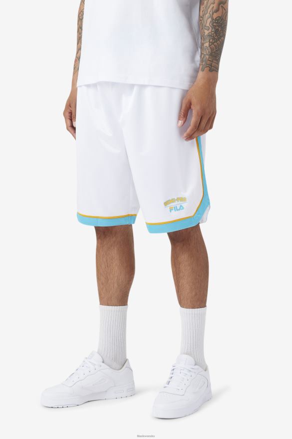 biela/modrá/žiarivá žltá FILA fila biela/modrá/žiarivo žltá poloprofesionálna basketbalová kraťas 68Z20706