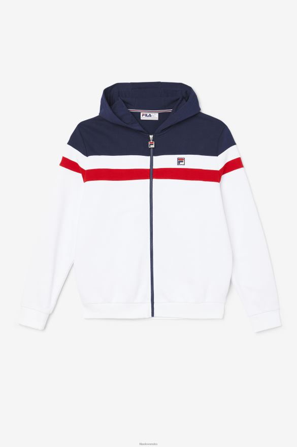 biela/námornícka/červená FILA mikina s kapucňou fila arlo biela/námornícka/červená 68Z20483