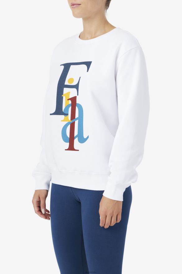 biela/oceán/žltá FILA biela/oceánska/žltá fila araceli crewneck 68Z201485