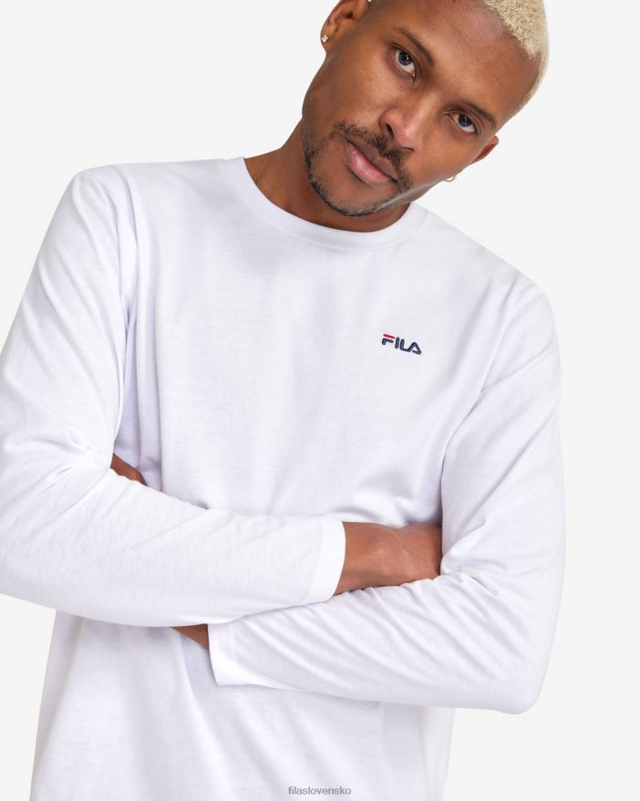 biely FILA biele pánske basic l/s tričko fila 68Z202550