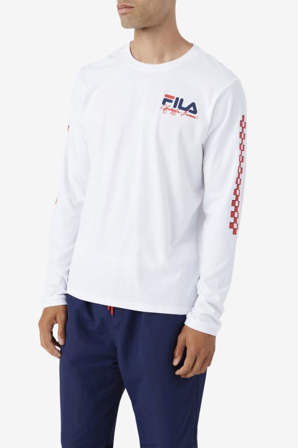 biely FILA biele tričko fila bevans park s dlhým rukávom 68Z20250