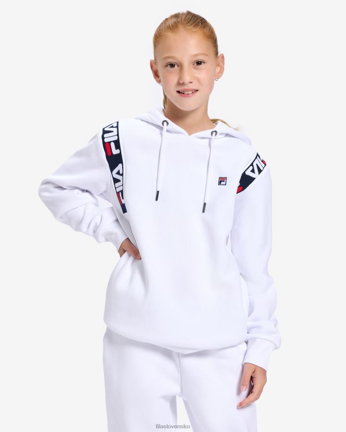biely FILA biely fila detský odznak 20 kapucňa 68Z203141