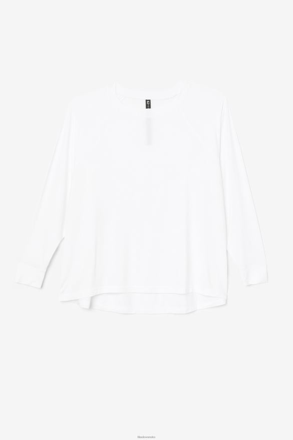 biely FILA fi-lux sieťovaný chrbát dlhý rukáv crew fila biela 68Z201898