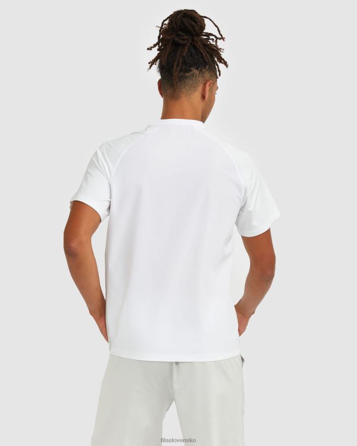 biely FILA fila pánske tričko henley s vysokým výstrihom biele 68Z202527