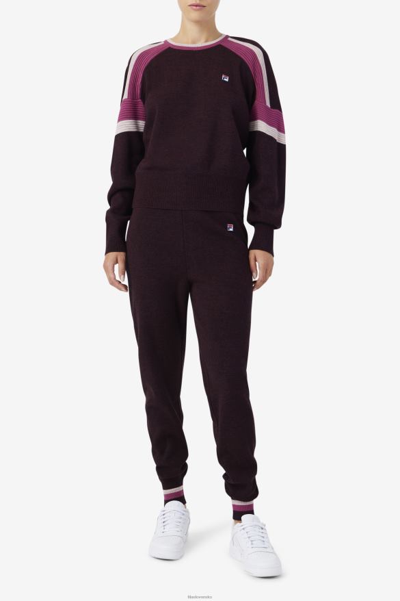 hroznové víno/červená/potpourri FILA fila frankie knit crew hroznové víno/červená/potpourri 68Z201489