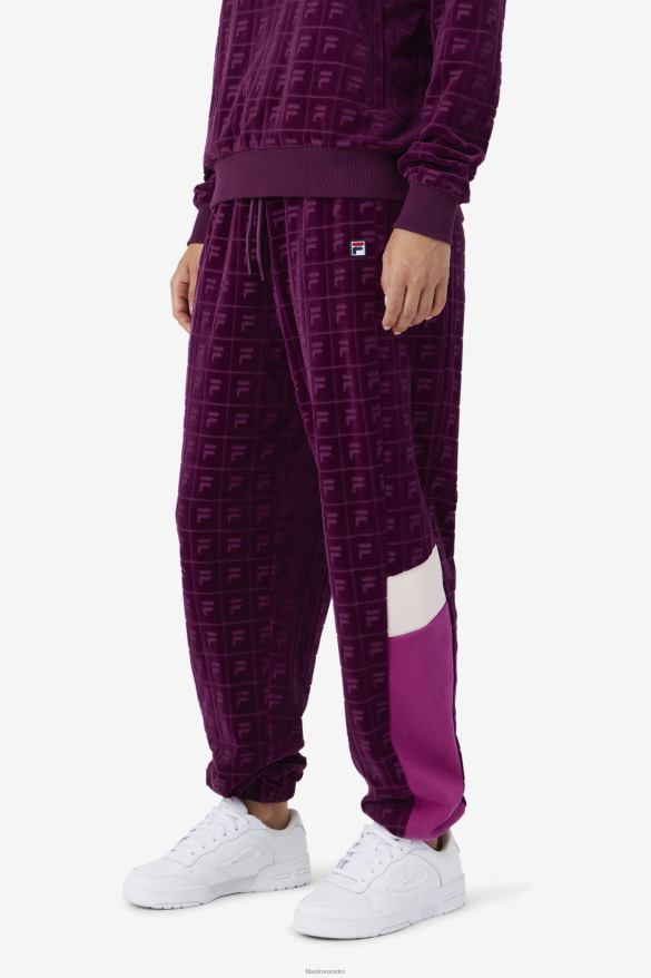 hroznové víno/červená/potpourri FILA helen velur jogger hroznové víno/červená/potpourri fila 68Z201559
