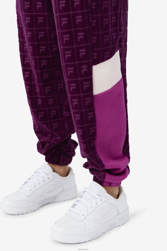 hroznové víno/červená/potpourri FILA helen velur jogger hroznové víno/červená/potpourri fila 68Z201559