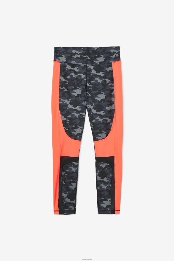 tmavý camo/horúci koral/čierna FILA forza color blocked legging fila dark camo/hot coral/black 68Z202000