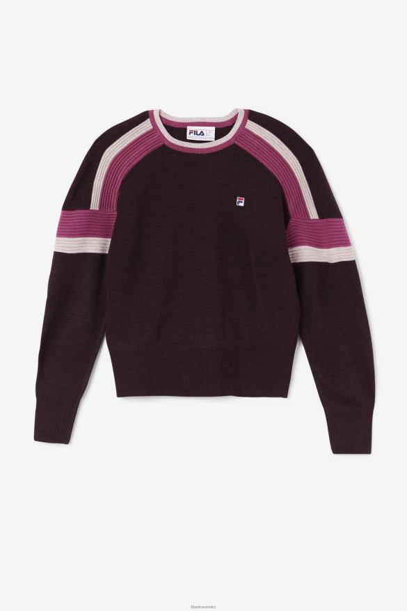 hroznové víno/červená/potpourri FILA fila frankie knit crew hroznové víno/červená/potpourri 68Z201489
