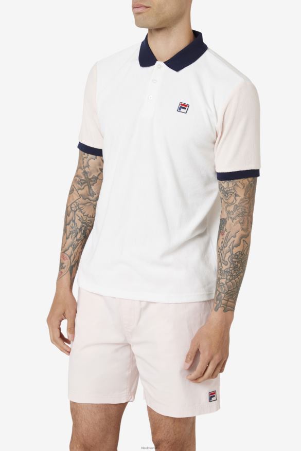 marshmallow/pink/navy FILA gramme polo fila marshmallow/pink/navy 68Z20374