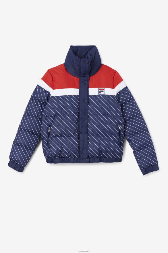 námornícka/biela/červená FILA lottie puffer bunda námornícka/biela/červená fila 68Z201781