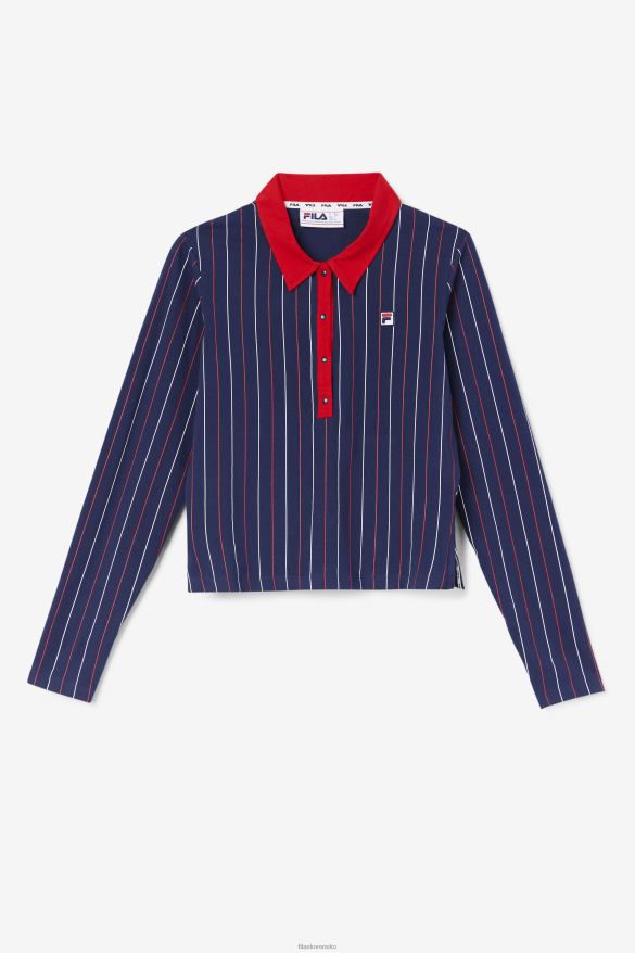 námornícka/červená/biela FILA Jada polo s dlhým rukávom námornícka/červená/biela fila 68Z201385