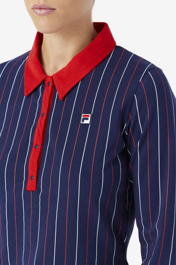 námornícka/červená/biela FILA Jada polo s dlhým rukávom námornícka/červená/biela fila 68Z201385