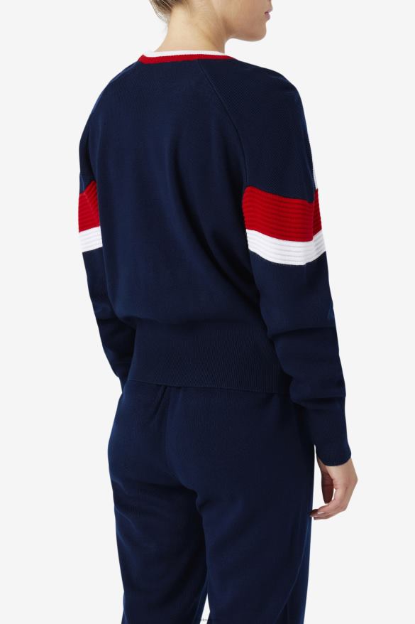 námornícka/červená/biela FILA frankie knit crew fila námornícka/červená/biela 68Z201490