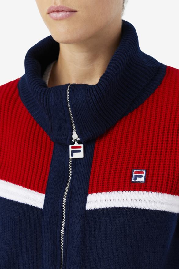 námornícka/červená/biela FILA námornícka/červená/biela fila jill cardigan 68Z201521