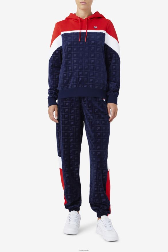 námornícka/červená/biela FILA námornícka/červená/biela helen velúr jogger fila 68Z201560