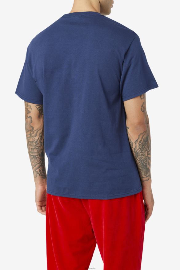 námornícka/červená/biela FILA originálne fitness tričko tmavo/červená/biela fila 68Z20353