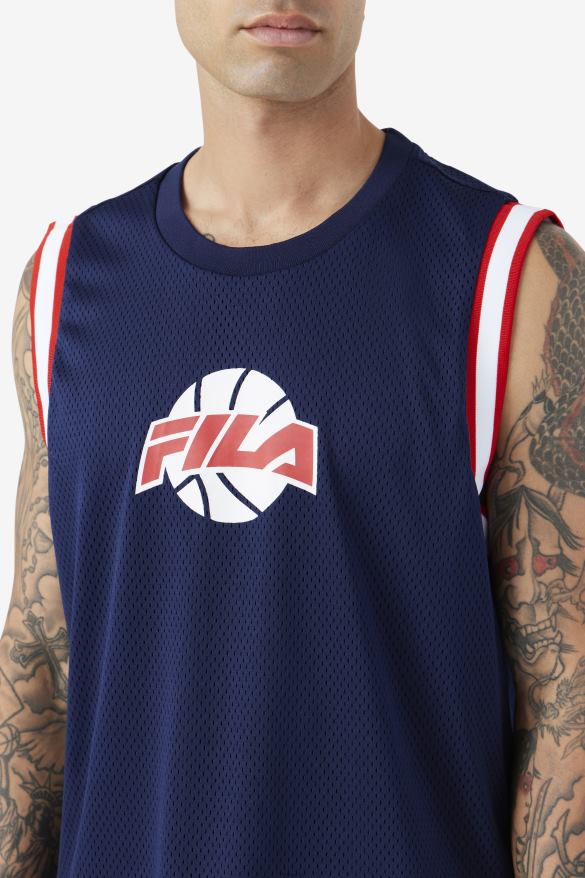 námornícka/červená/biela FILA ovi basketbalový dres fila námornícka/červená/biela 68Z20218