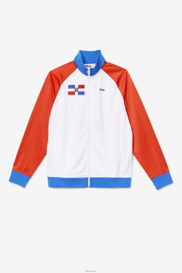ohnivo červená/biela/modrá