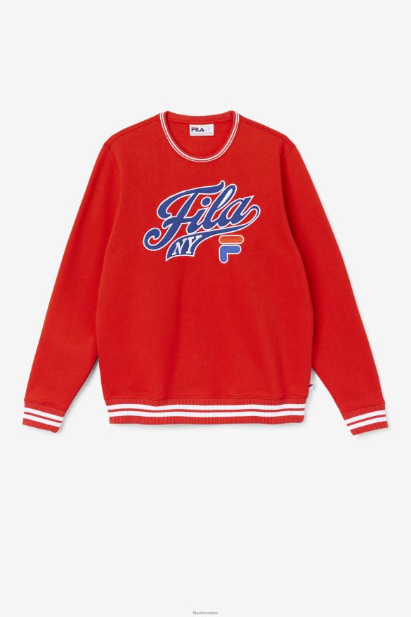 ohnivo červená/modrá/biela FILA ohnivá červená/modrá/biela mikina taylor crewneck fila 68Z20498