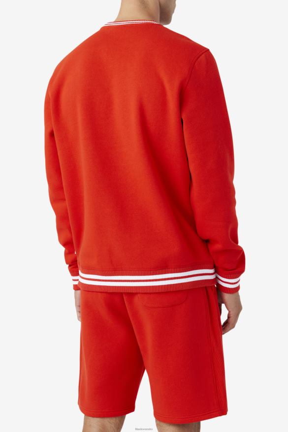 ohnivo červená/modrá/biela FILA ohnivá červená/modrá/biela mikina taylor crewneck fila 68Z20498