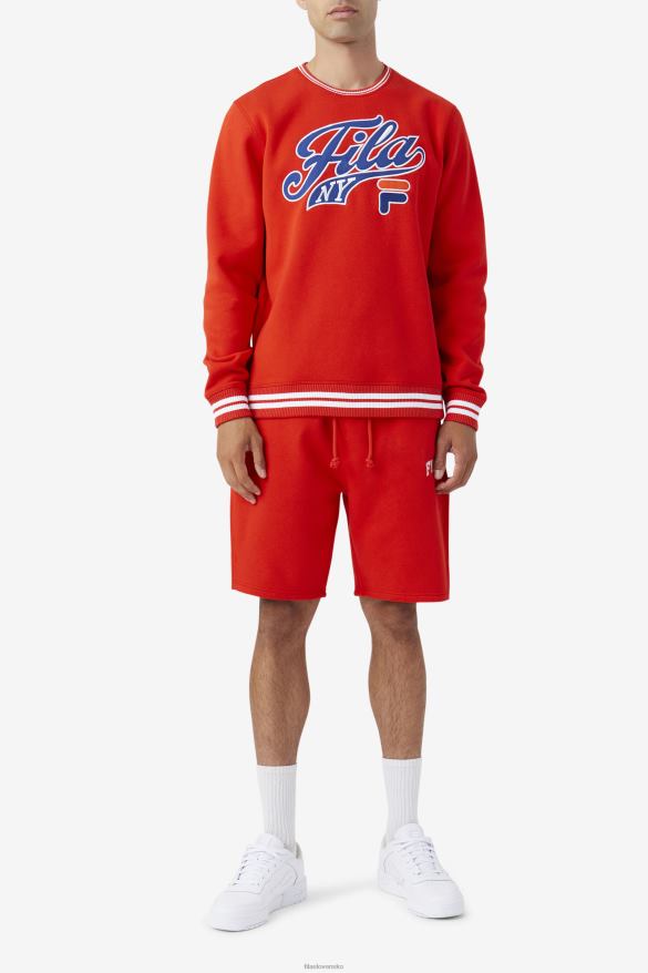 ohnivo červená/modrá/biela FILA ohnivá červená/modrá/biela mikina taylor crewneck fila 68Z20498