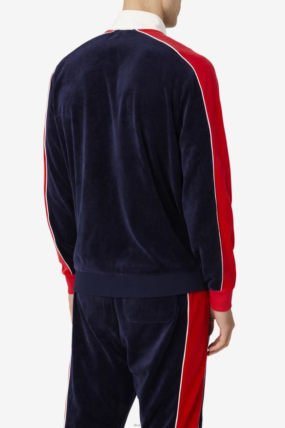 peacoat/gardenia/red FILA peacoat/gardenia/červená fila cima velúrová bunda 68Z20825
