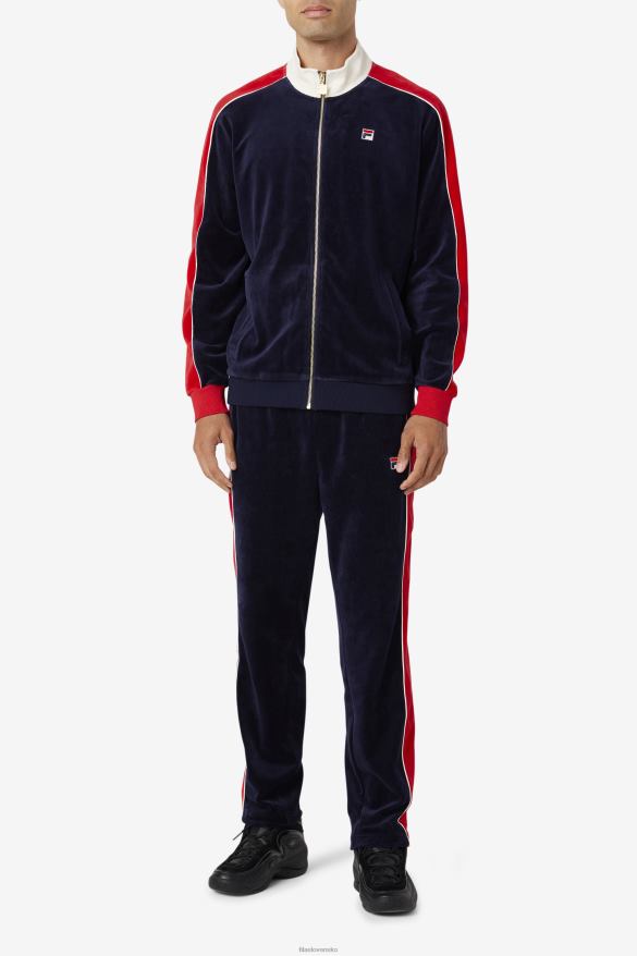 peacoat/gardenia/red FILA peacoat/gardenia/červená fila cima velúrová bunda 68Z20825
