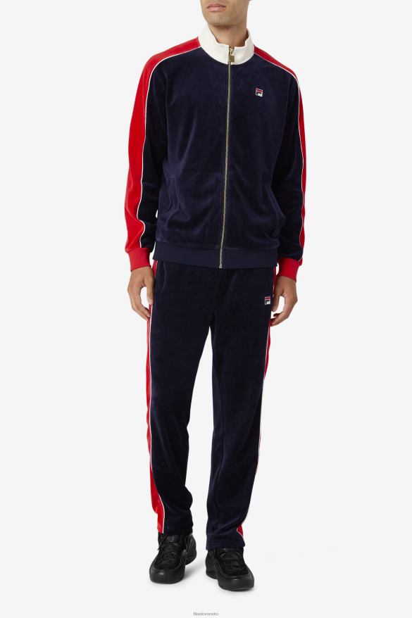 peacoat/gardenia/red FILA peacoat/gardenia/červené velúrové nohavice fila cima 68Z20603
