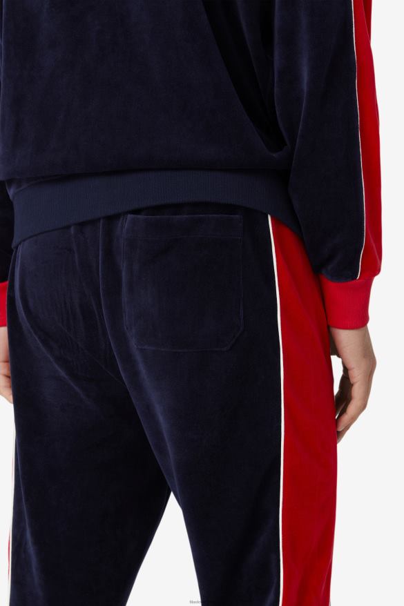 peacoat/gardenia/red FILA peacoat/gardenia/červené velúrové nohavice fila cima 68Z20603