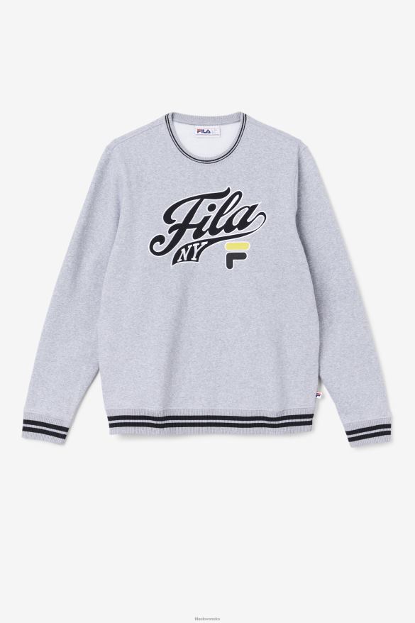 svetlosivá opuka/čierna/mimóza FILA taylor crewneck mikina svetlo šedá marl/black/mimosa fila 68Z20497
