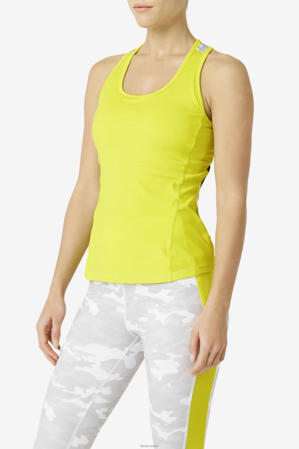 síra/biela/azalka/navy FILA síra/biela/azalka/námorná fila uplift colorblock racerback tank 68Z201869