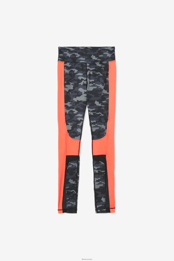 tmavý camo/horúci koral/čierna FILA forza color blocked legging fila dark camo/coral/black 68Z201976
