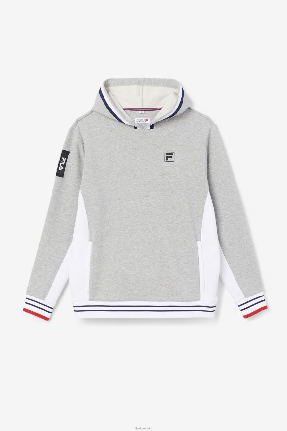 vres sivý FILA mikina s kapucňou fila bevans park heather grey 68Z20481