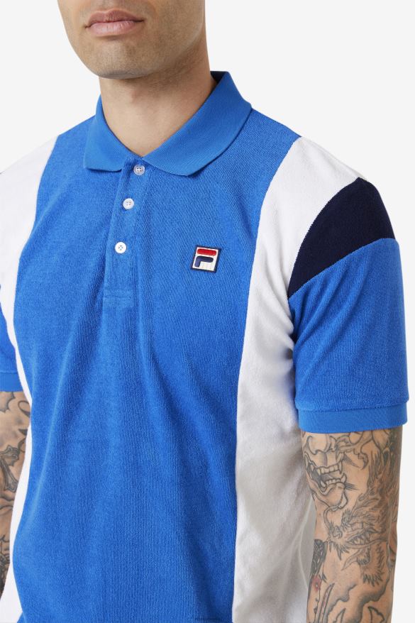 výrazná modrá/biela/námornícka FILA astro froté polo fila výrazná modrá/biela/námornícka 68Z20254