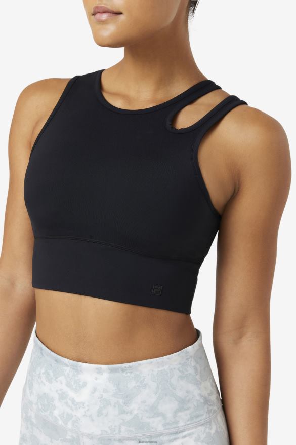 čierna FILA fila black uplift slice crop podprsenka top 68Z201822