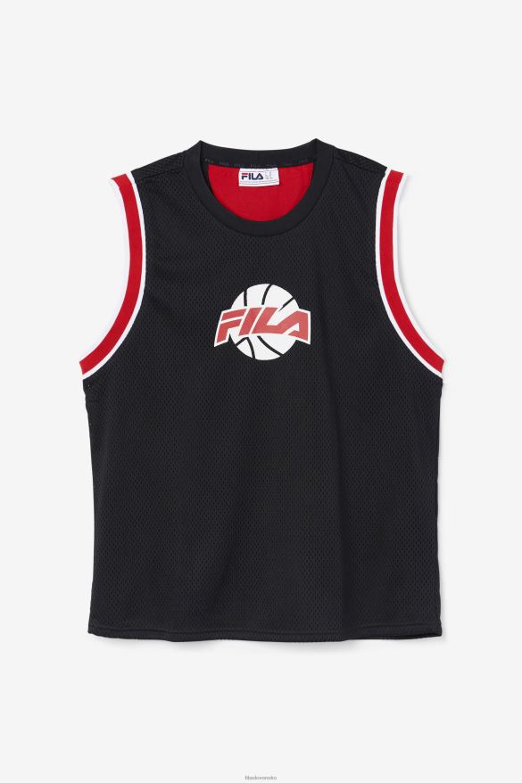 čierna/červená/biela FILA čierno/červeno/biely basketbalový dres fila ovi 68Z20219